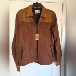Men's Western Vegan Suede Jacket Craft And Flow Outlander XL